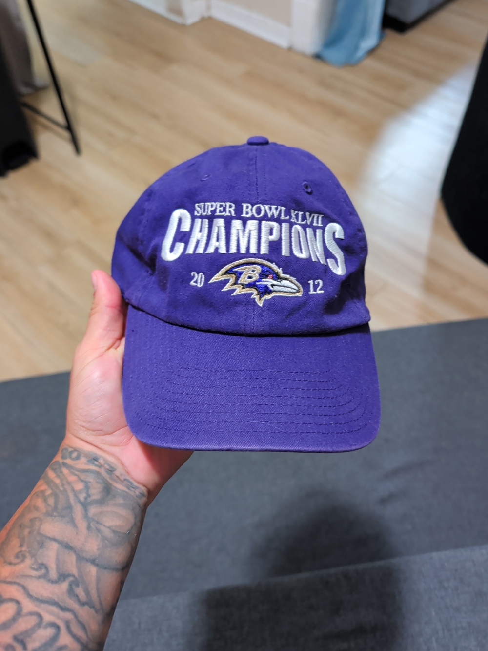 Baltimore Ravens Purple 'Super Bowl XLVII Champions' Adjustable Hat